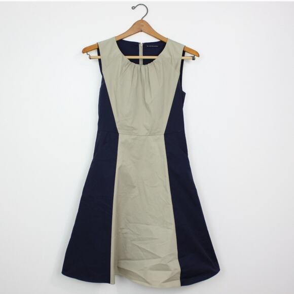 Elie Tahari Dress Women's Size 2 Tan Colorblock - Picture 1 of 4